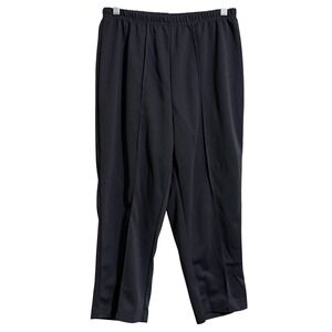 Woman Within Charcoal Gray Elastic‎ Waist Cropped Pants Size 14W